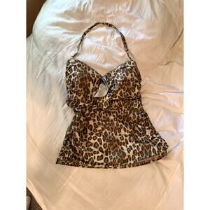 Antonio Melani Leopard Print Halter Top – Size Small